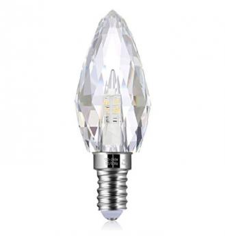 LED E14 4,3 W Kristall Bleikristall K9 warmweiß Kerze für Kronleuchter und Lüster